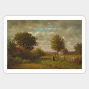 Going To Market by George Inness Sticker